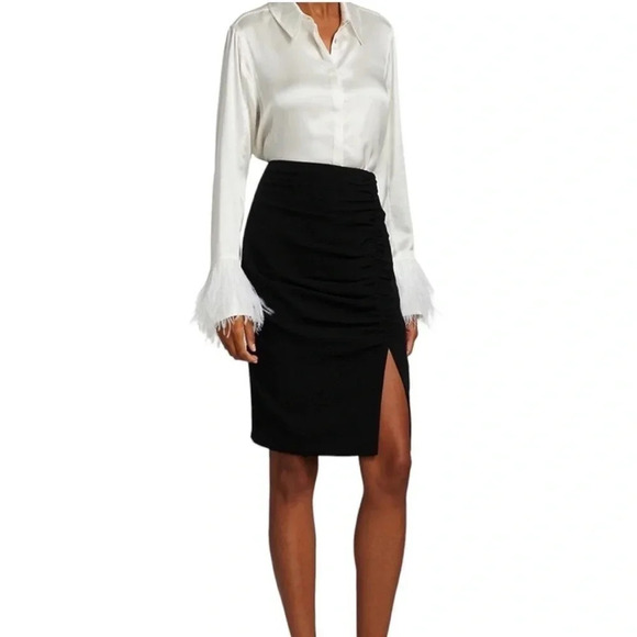 Cinq a Sept black Sam ruffle skirt - Picture 2 of 9